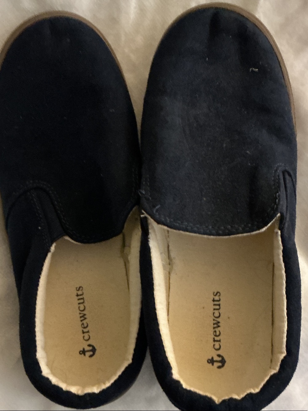 Crewcuts Navy Slip-On Canvas Loafers